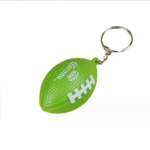 促销礼品美式足球球迷橄榄球厂销售减压钥匙扣压力玩具
