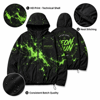 Chaqueta Cortavientos Personalizada de Nailon Termocrómica para Hombre, Impermeable, Resistente al Viento, con Cierre de Cremallera, para Senderismo al Aire Libre, que Cambia de Color