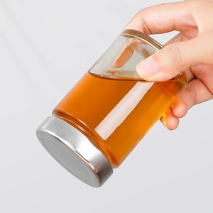 Grosir 100ml 150 ml 180 ml 220 ml sisi lurus bening makanan kaca botol kemasan acar dengan tutup logam dalam hitam untuk penyimpanan - Product Image 3