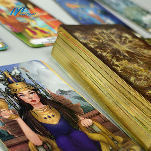 Carte dei tarocchi originali progettate su misura con il miglior prezzo carta dei tarocchi in lamina d'oro Set di stampa del mazzo con guida e scatola - Product Image 2