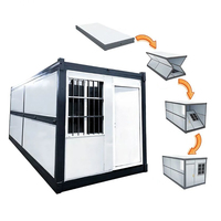 Maison de conteneur en acier facile à assembler de 40 pieds Z pliant préfabriqué minuscule pour atelier temporaire Installation rapide dortoir mobile