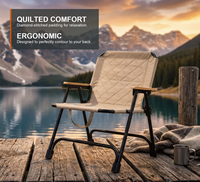 Chaise pliante compacte en acier à haute teneur en carbone prête à être expédiée, chaise de camping portable pour l'extérieur, pour le jardin, la terrasse, la plage