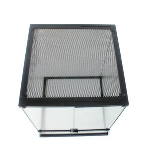 Glazen terrarium met regenwoud- en paludariumdesign, reptielenbak voor hagedissen, kameleons en tropische planten. - Product Image 4