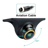 Caméra GreenYi AHD 1080P avec vision nocturne, vue arrière/côté/avant 170° °   Câblage de caméra à objectif fisheye pour aviation