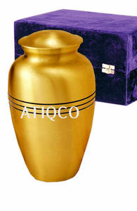 Urna de cremación de metal de latón macizo de bronce clásico en caja de terciopelo urna de metal hecha a mano por expertos de la más alta calidad - Product Image 5