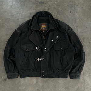 <span class=keywords><strong>Veste</strong></span> bomber de travail mécanique personnalisée, brodée, à longs crochets, boucle de pompier, matelassée, délavée à l'acide, zippée, usée - Product Image 1