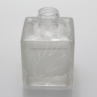Logo personnalisé de haute qualité 100ml 10cl bouteille de diffuseur en verre super silex carré givré pour parfum d'huile essentielle d'aromathérapie
