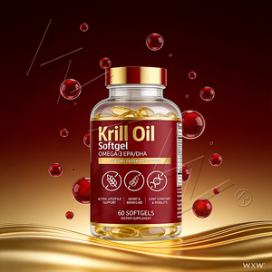 Capsules d'huile de krill en stock, fournies par l'usine, offrant des bienfaits pour le corps et améliorant la mémoire, complément alimentaire efficace pour la santé - Product Image 4