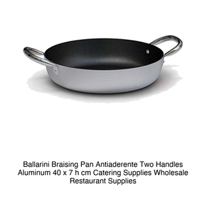 Non-Stick Aluminum Shallow Casserole <b>Pan</b> with 2 <b>Handles</b> Ø 40 cm H 7 cm Ballarini - Product Image 2