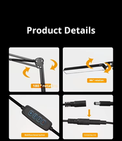 Lampe de bureau LED à double pince européenne avec lumière d'appoint blanc chaud, intensité réglable, IRC 80, pour l'étude et la protection des yeux des étudiants