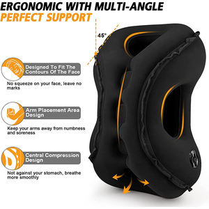 3in1 Set Multifunction Travel Pillow <b>Neck</b> Head Chin Support Inflatable Travel Pillow for Airplane Home Sleeping <b>Rest</b> - Product Image 3