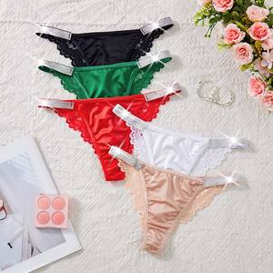 Celana dalam renda seksi wanita, celana dalam natal renda seksi nyaman lembut mengkilat - Product Image 4