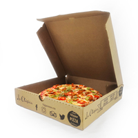 Boîte à pizza marron en carton ondulé, boîte d'emballage pour pizza, boîte à pizza personnalisée