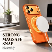 Étui de téléphone en cuir de silicone premium pour iPhone 18 Pro Max avec support métallique rotatif à 360° et cadre d'objectif en alliage à fixation magnétique