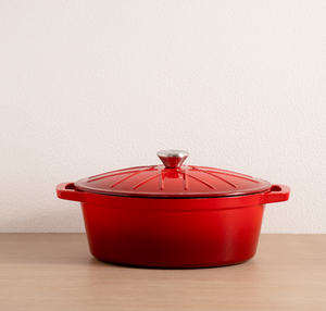 Elegant Glossy Red Enamel Style Ceramic Casserole <b>Set</b>, <b>Stoneware</b> Casserole Cookware & <b>Dinnerware</b> for Modern Kitchen & Gifting - Product Image 5
