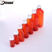 Bouteille de liquide Oral de haute qualité 4oz, 6oz, 12oz, 16oz, bouteille de récipient de sirop de touffe
