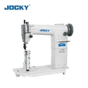 JK820-máquina de coser Industrial para zapatos, máquina de coser para poste de cama, doble aguja