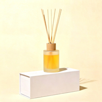 Vente en gros de bouteilles de diffuseur de roseau en verre vide de 80ml avec bouchon à bille de volatilisation de boue de diato