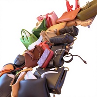 Sacs à main de luxe d'occasion pour femmes, sac fourre-tout en cuir ultra doux de seconde main pour femmes, sac à bandoulière croissant d'occasion pour dames, en stock