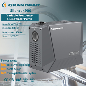 Pompe de circulation à haute pression à fréquence variable ultra silencieuse Grandfar 900W 55m avec protection du moteur en cuivre - Product Image 1