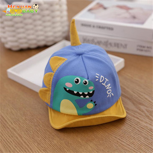 Spring Autumn Kids Baseball <strong>Hat</strong> Boys Girls Cartoon 3D <strong>Dinosaur</strong> Sun <strong>Hats</strong> - Product Image 2