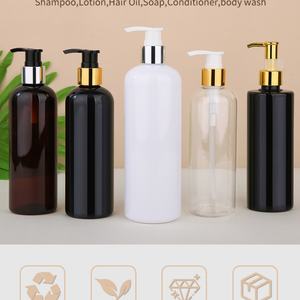 Botella de 500 ml con Bomba Dosificadora para Champú o Loción, con Tapa Dorada de Aluminio, Botellas de Plástico para Cosméticos - Product Image 6