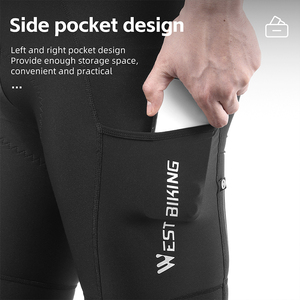 WEST BIKING <span class=keywords><strong>Cuissard</strong></span> de cyclisme taille haute pour homme collant de motard rembourré longue distance pour <span class=keywords><strong>vtt</strong></span> collant de compression de protection pour <span class=keywords><strong>long</strong></span> - Product Image 3