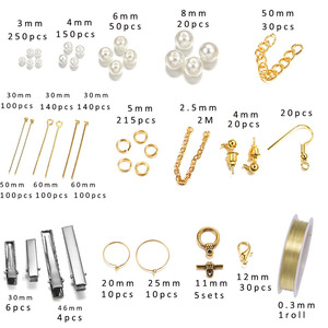 Kit de fabrication de bijoux DIY, perles en alliage d'or et d'argent, épingles, fournitures pour boucles d'oreilles et pinces à cheveux, accessoires pour loisirs créatifs, nouveau modèle 2020 - Product Image 5