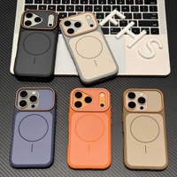 Étui de téléphone magnétique Phantom Color Block avec grande fenêtre de visualisation pour iPhone 18 Pro Max 17 16 15 14, finition mate effet peau