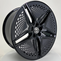 Jantes en alliage forgé personnalisées noir mat 5x114.3 5x120 5x130 pour Tesla Mercedes BMW 17 18 19 20 21 22 24 pouces
