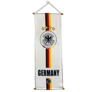 Individuelle Indoor Bar Fußballmannschaft Pfannenkopf Flagge Banner hängende Nationalflagge Pfannel für WM