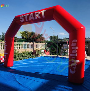 Arche gonflable bon marché d'usine <span class=keywords><strong>porte</strong></span> promotionnelle publicité arche de ballon lumineuse gonflable avec pied - Product Image 5