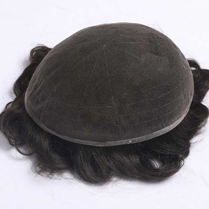Commercio all'ingrosso della fabbrica di colore naturale toupet <span class=keywords><strong>uomo</strong></span> invisibile pezzo di <span class=keywords><strong>capelli</strong></span> umani completo di sostituzione dei <span class=keywords><strong>capelli</strong></span> di pizzo francese - Product Image 4