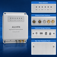 Récepteur GNSS RTK multifréquence industriel A12 IP67 4G compatible Galileo/BeiDou/Glonass/QZSS pour UAV et applications marines