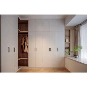 Modern Luxury <b>Melamine</b> Bedroom Furniture Wooden Storage Wardrobe Designs Custom Walk in Wardrobe Closet - Product Image 2