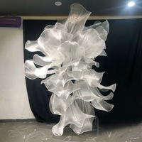 Organza plissé multicolore nacré pour centres de table de mariage, tissu de décoration DIY pour mariage