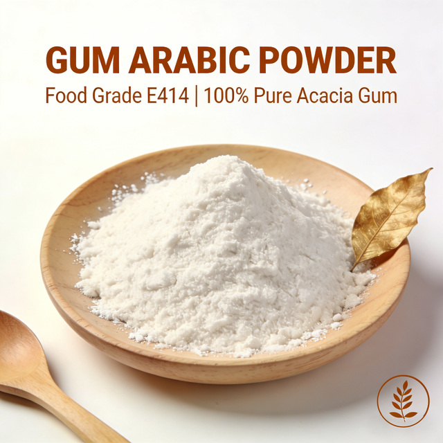 Premium Acacia Gum Powder Food Grade Hydrocolloid for Beverage and Confectionery Stabilization