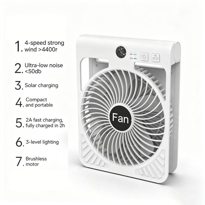 Outdoor Cooling Fan Solar Powered Quick