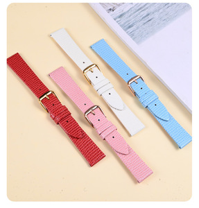 Bracelet de <span class=keywords><strong>montre</strong></span> en cuir véritable grain lézard multicolore pour femme, avec <span class=keywords><strong>boucle</strong></span> <span class=keywords><strong>ardillon</strong></span>, finesse 10, 12, 14, 16, 18, 20 mm - Product Image 5