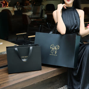 Оптовая продажа, роскошные ювелирные изделия с логотипом на заказ, бумажные сумки для покупок, подарочные пакеты с веревочными ручками, печать золотой фольги, розничная упаковка - Product Image 2