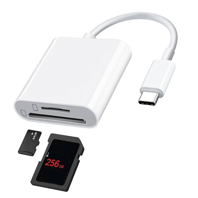 Topsky Type-C to SD/TF Card Reader OTG Adapter Cable for Mobile Phones & Cameras-2 in 1 USB Hub with 480Mbps Speed