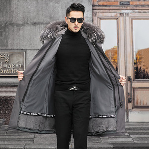<span class=keywords><strong>Parka</strong></span> en fourrure pour <span class=keywords><strong>homme</strong></span> à prix abordable, avec doublure en vraie fourrure de lapin Rex, grand col en fourrure, style long, <span class=keywords><strong>manteau</strong></span> pour <span class=keywords><strong>homme</strong></span> - Product Image 5