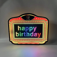 Présentoir à bouteilles avec logo personnalisé, écran LED, boîte cadeau lumineuse, panneau de message, lettre lumineuse avec