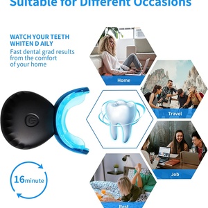 Portable Wireless <b>Teeth</b> <b>Whitening</b> Kit With 16 LED Blue Accelerator Light Spa Clinic Office Use System and <b>Whitening</b> Gel - Product Image 5