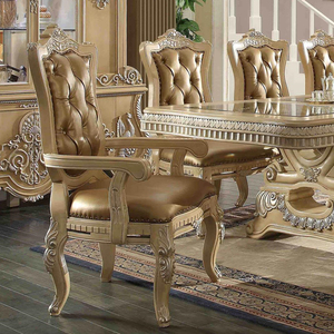 Sedia <span class=keywords><strong>da</strong></span> <span class=keywords><strong>Pranzo</strong></span> <span class=keywords><strong>in</strong></span> Vera <span class=keywords><strong>Pelle</strong></span> di Lusso Stile Americano Reale, Poltrone Antiche - Product Image 1