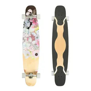 Longboard personalizado de baile de arce de 46 pulgadas, completo para niñas