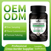 Capsules d'extrait de complexe de champignons crinière de lion de haute qualité Solilan OEM White Label, compléments alimentaires végétaliens pour adultes