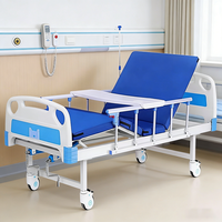 Lit d'hôpital manuel en métal à deux fonctions de haute qualité, vente en gros d'usine, pour soins médicaux et usage patient