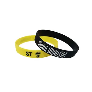 Braccialetto personalizzato in gomma personalizzato con logo stampato braccialetto in silicone