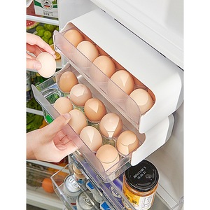 Egg Storage Box <b>Refrigerator</b> Side Door Hanging Transparent With Partitions Multi Functional Storage Basket - Product Image 2